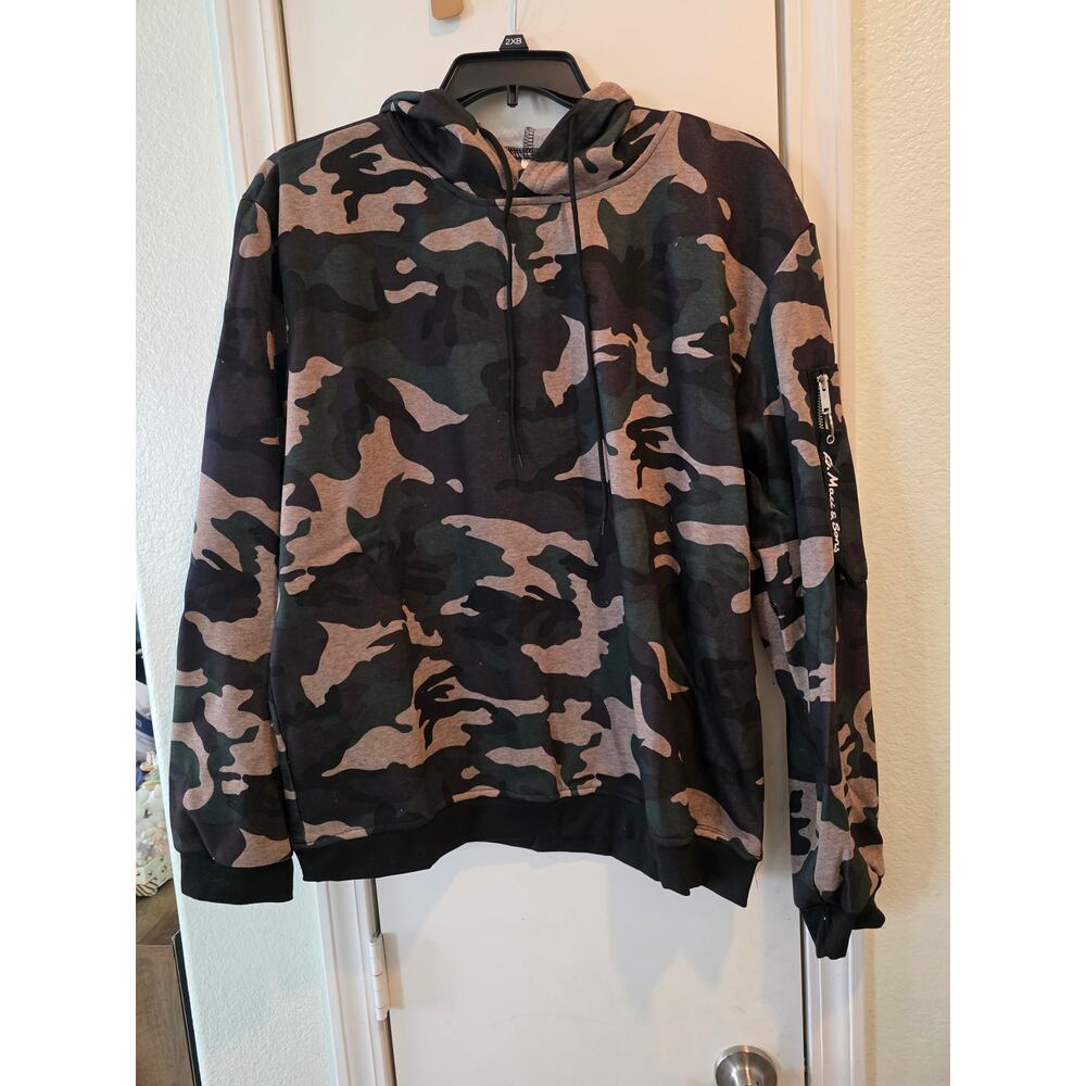 camo set pullover hoodie and jogger sweatpants SIZE XL - Picture 3 of 8